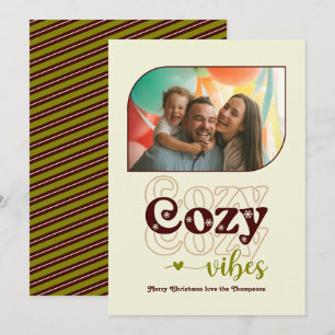 Cartes Pour Fêtes Annuelles Ambiance Terreuse Neutre et Cosy uniquement Photo