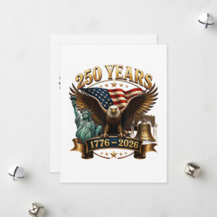 Cartes Pour Fêtes Annuelles Américain 250e anniversaire USA Patriotique 4 juil