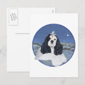Cartes Pour Fêtes Annuelles American Cocker Spaniel Christmas (Devant / Derrière)