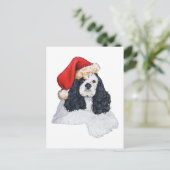 Cartes Pour Fêtes Annuelles American Cocker Spaniel Christmas (Debout devant)