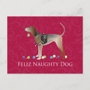 Cartes Pour Fêtes Annuelles American English Coonhound Christmas
