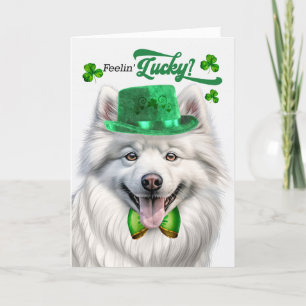 Cartes Pour Fêtes Annuelles American Eskimo Chien Lucky St Patrick's Day