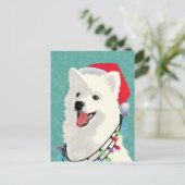 Cartes Pour Fêtes Annuelles American Eskimo Samoyé mignon Chien Chien Chien Ch (Debout devant)