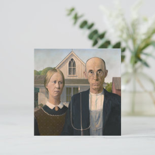 Cartes Pour Fêtes Annuelles American Gothic : Vie rurale pauvre paysan