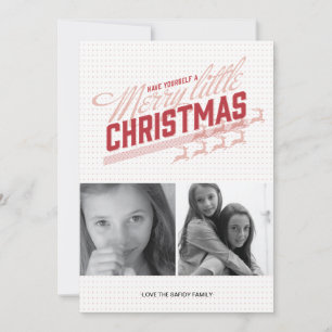 Cartes Pour Fêtes Annuelles Americana Red Reindeer Holiday Photo Card