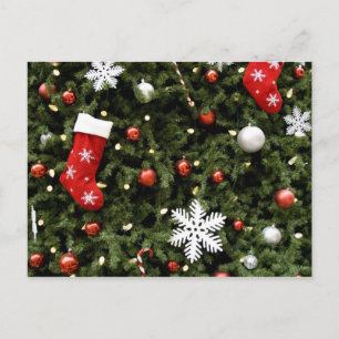 Cartes Pour Fêtes Annuelles Amérique du Nord. Décorations de Noël sur arbre