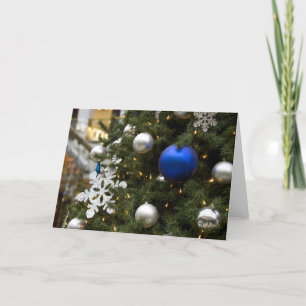 Cartes Pour Fêtes Annuelles Amérique du Nord. Décorations de Noël sur arbre.