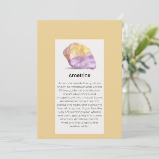 Cartes Pour Fêtes Annuelles Ametrine Cristal Signification Bijoux Afficher Aff (Debout devant)