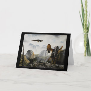 Cartes Pour Fêtes Annuelles Ami bienvenu de Painting~ de Natif américain