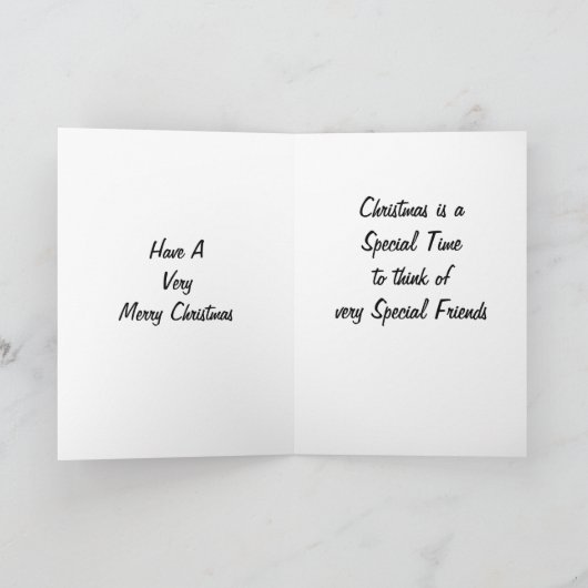 CARTES POUR FÊTES ANNUELLES **AMI(E)S SPÉCIAUX À NOËL** (Intérieur)