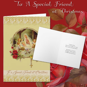 Cartes Pour Fêtes Annuelles Ami spécial religieux à Noël
