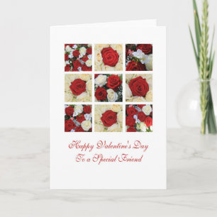 Cartes Pour Fêtes Annuelles ami spécial Roses Heureuses Saintes-Valentin