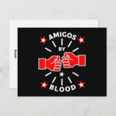 Cartes Pour Fêtes Annuelles Amigos, meilleur ami (Devant / Derrière)