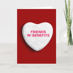 CARTES POUR FÊTES ANNUELLES AMIS AVEC BÉNÉFICES COEUR DE CANDY