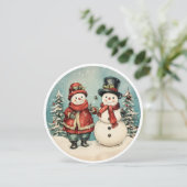 Cartes Pour Fêtes Annuelles Amis de glace  (Debout devant)