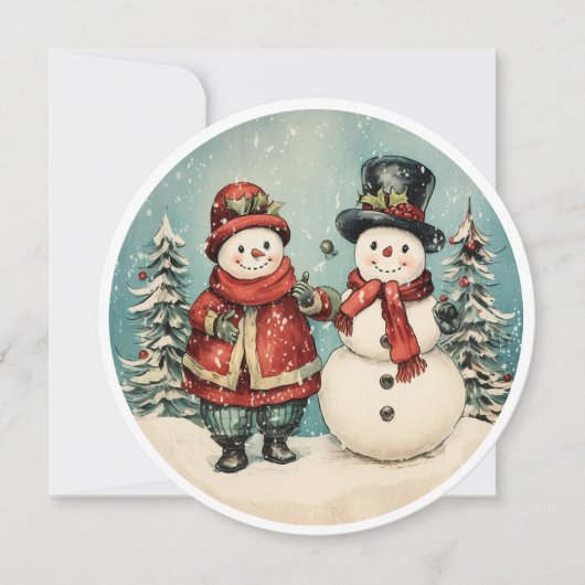 Cartes Pour Fêtes Annuelles Amis de glace  (Devant)