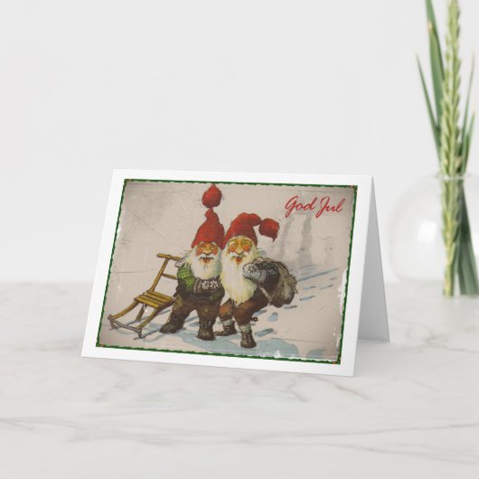 Cartes Pour Fêtes Annuelles Amis de gnome de Noël (Devant)