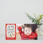 Cartes Pour Fêtes Annuelles Amis de la forêt | Blanc | Photo (Debout devant)