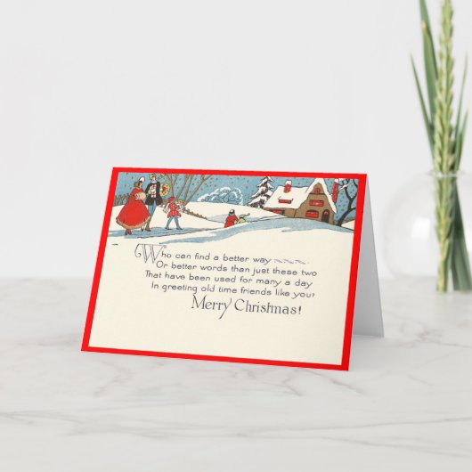 Cartes Pour Fêtes Annuelles Amis de Noël (Devant)