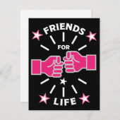 Cartes Pour Fêtes Annuelles Amis pour la vie (Devant / Derrière)