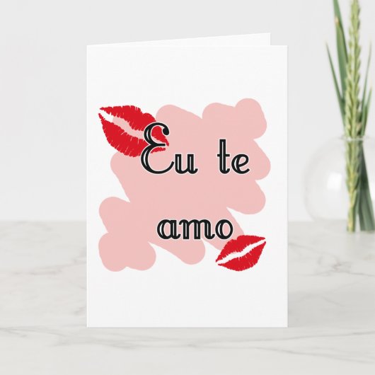 Cartes Pour Fêtes Annuelles AMO de te d'Eu - Brésilien - je t'aime (Devant)