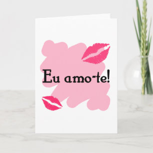 Cartes Pour Fêtes Annuelles AMO-te d'Eu - Portugais je t'aime