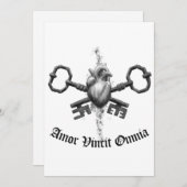 Cartes Pour Fêtes Annuelles Amor Vincit Omnia (Devant / Derrière)