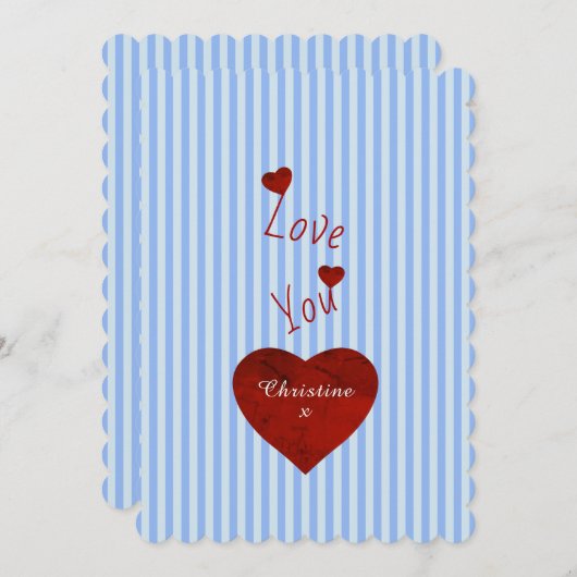 Cartes Pour Fêtes Annuelles Amour (Devant / Derrière)
