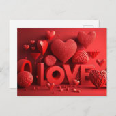 CARTES POUR FÊTES ANNUELLES AMOUR (Devant / Derrière)
