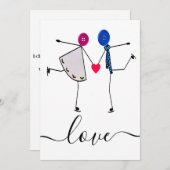 Cartes Pour Fêtes Annuelles amour (Devant / Derrière)