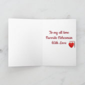 CARTES POUR FÊTES ANNUELLES **AMOUR À MON PÊCHEUR PRÉFÉRÉ** À NOËL (Intérieur)