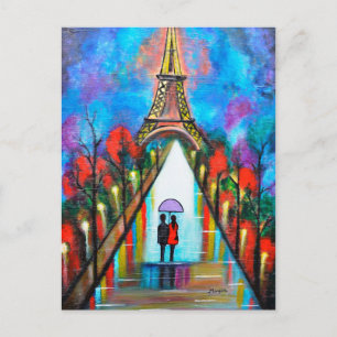 Cartes Pour Fêtes Annuelles Amour à Paris romantique giftart valentine spécial