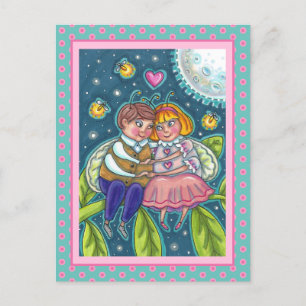 CARTES POUR FÊTES ANNUELLES AMOUR BUGS, FLIX & PLEINE LUNE, CUTE VALENTINE