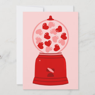 Cartes Pour Fêtes Annuelles amour coeur valentin chewing-gum machine billes de