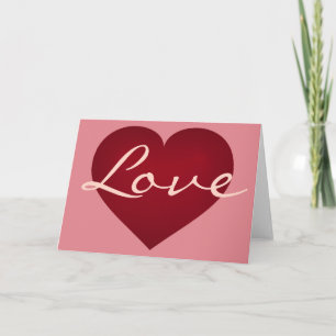 Cartes Pour Fêtes Annuelles Amour cramoisi coeur - vide à l'intérieur
