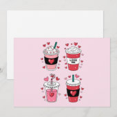 Cartes Pour Fêtes Annuelles Amour de café de la Saint-Valentin (Devant / Derrière)