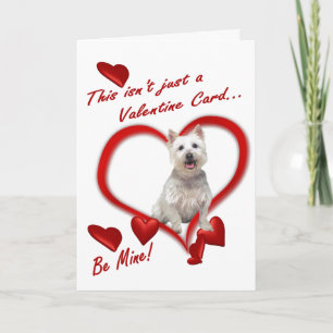 Cartes Pour Fêtes Annuelles Amour de chiot Westie dans une enveloppe - Nouvell