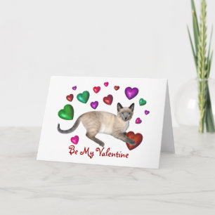 Cartes Pour Fêtes Annuelles Amour de coeurs de chaton