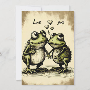 Cartes Pour Fêtes Annuelles Amour de crapaud