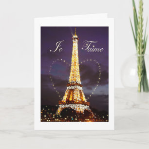 Cartes Pour Fêtes Annuelles Amour de Je T'aime de Paris Valentine