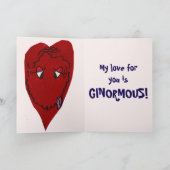 CARTES POUR FÊTES ANNUELLES AMOUR DE LA SAINT-VALENTIN GÉANT  (Intérieur)