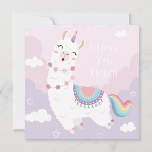 Cartes Pour Fêtes Annuelles Amour de lama