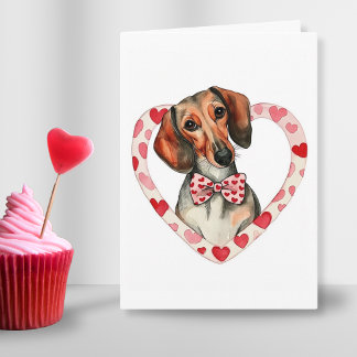 Cartes Pour Fêtes Annuelles Amour de parent de teckel aquarelle personnalisé