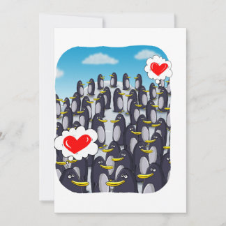 Cartes Pour Fêtes Annuelles Amour de pingouin pour la Saint-Valentin