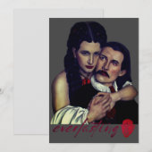 Cartes Pour Fêtes Annuelles Amour de vampire (Devant / Derrière)