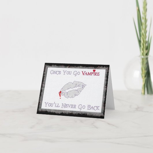 Cartes Pour Fêtes Annuelles Amour de vampire (Devant)