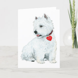 Cartes Pour Fêtes Annuelles Amour de Westie