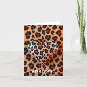 Cartes Pour Fêtes Annuelles Amour Empreinte de léopard