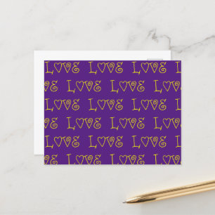 Cartes Pour Fêtes Annuelles AMOUR en jaune
