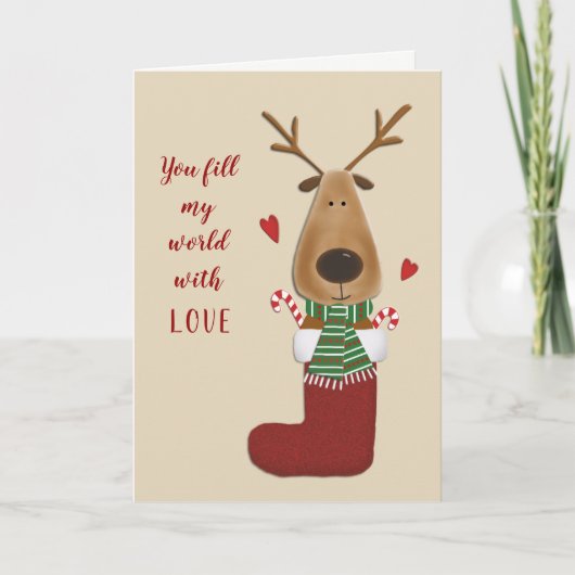 Cartes Pour Fêtes Annuelles Amour Épouse Conjoint Partenaire Noël Salutation (Devant)